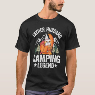 Camiseta Hombres Padre Esposo Camping Leyenda Sloth Rv Camp