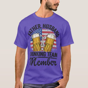 Camiseta Hombres Padre Esposo Equipo de Bebida Estados Unid