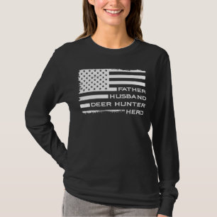 Camiseta Hombres Padre Marido Deer Hunter Hero Fathers Day 