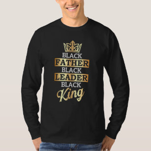 Camiseta Hombres Padre Negro Líder Negro Rey Negro 1