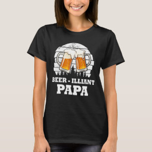 Camiseta Hombres Padres Beer Day Illiant Papa Bebe