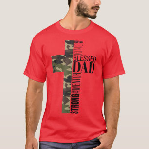 Camiseta Hombres Padres Cristianos Día Hombres Religiosos C