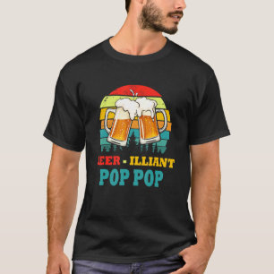Camiseta Hombres Padres Día Cerveza Bebida pop brillante