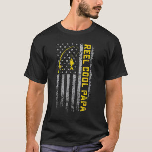 Camiseta Hombres Padres Día de la Pesca Reel Guay Papá Chis