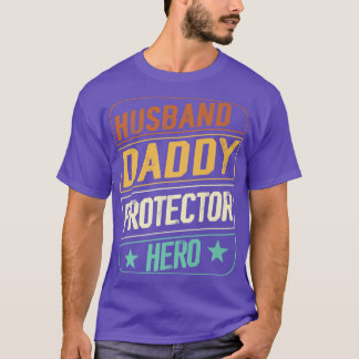 Camiseta Hombres Padres Día Esposo Papi Protector Hero Vin