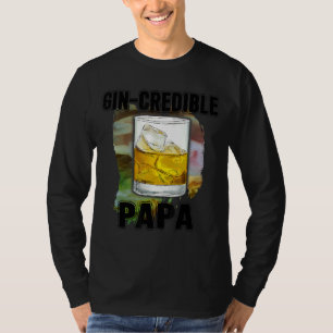 Camiseta Hombres Padres Día Gin Credibile Papá Bebe
