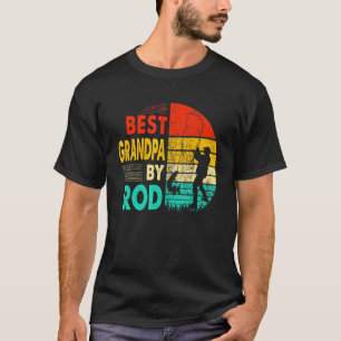 Camiseta Hombres Padres Día Pescador Mejor Abuelo De Rod Fi