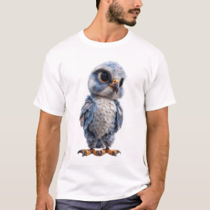 Camiseta Hombres Pájaros Halcón Raptor Bebé Azul Lindos