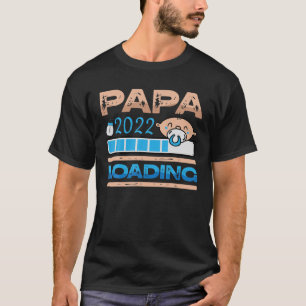 Camiseta Hombres Papa 2022 Cargando Pronto Para Ser Papá Ni