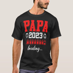 Camiseta Hombres Papá 2023 Cargando A Papá Para Ser Padre 2