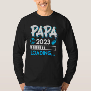 Camiseta Hombres Papá 2023 Cargando A Papá Para Ser Padre 2