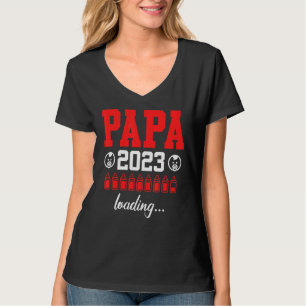Camiseta Hombres Papá 2023 Cargando A Papá Para Ser Padre 2