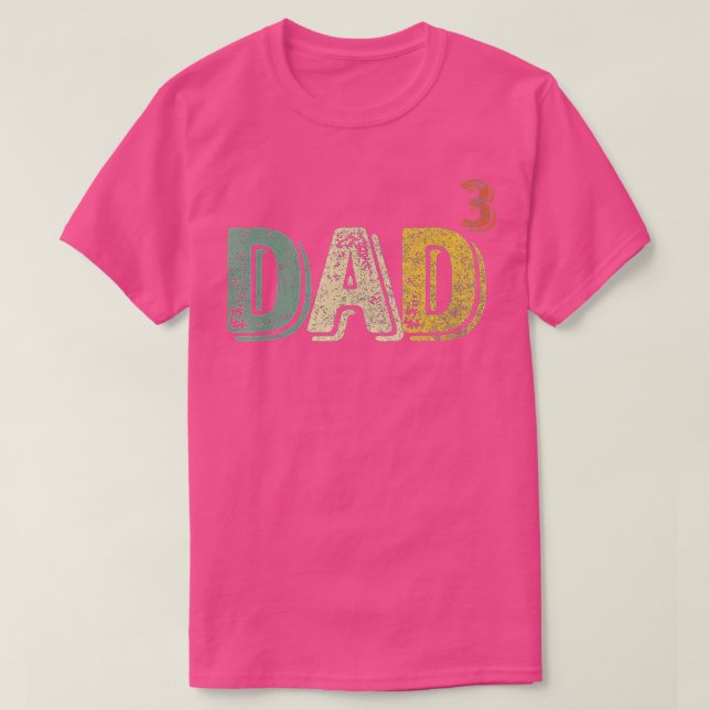 Camiseta Hombres Papá Abarcó A Papá De Tres Hombres Citando (Diseño del anverso)