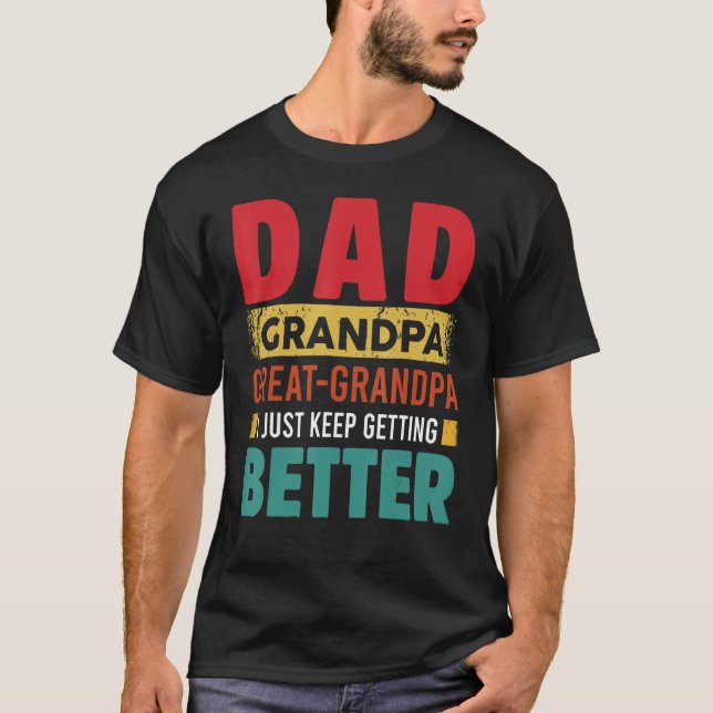 Camiseta Hombres Papá Abuelo Gran Abuelo (Anverso)
