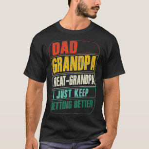 Camiseta Hombres Papá Abuelo Gran Abuelo