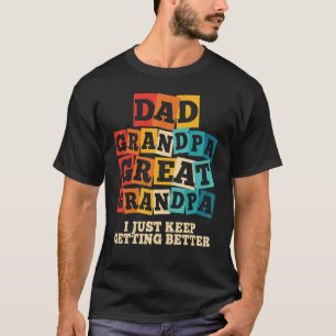 Camiseta Hombres Papá Abuelo Gran Abuelo