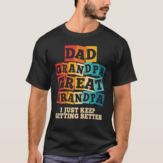 Camiseta Hombres Papá Abuelo Gran Abuelo (Anverso)