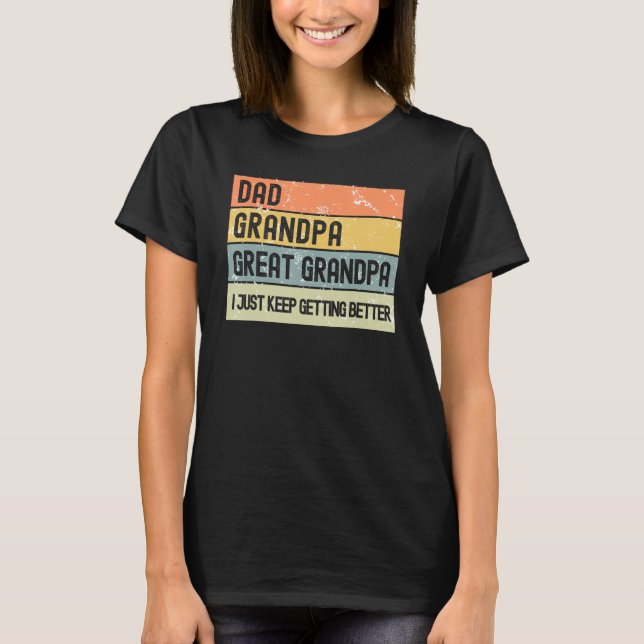 Camiseta Hombres papá abuelo gran abuelo retro padre de pad (Anverso)