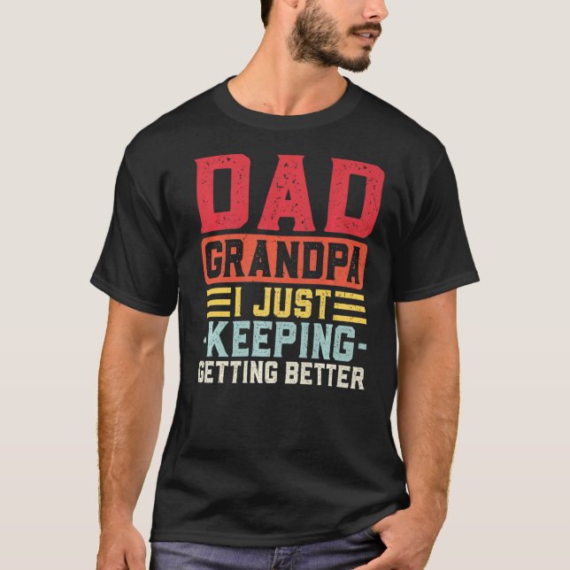 Camiseta Hombres Papá Abuelo Me Mantengo Mejor Gra (Anverso)