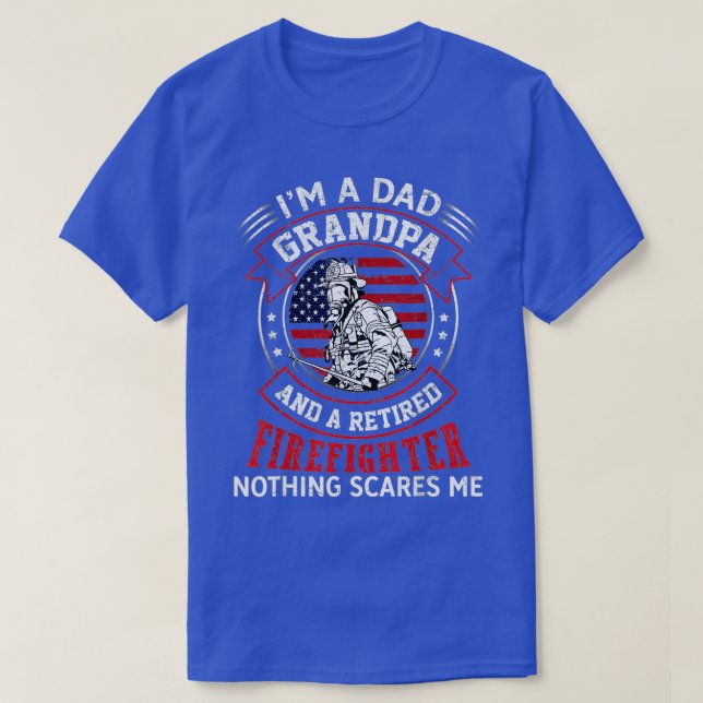 Camiseta Hombres Papá Abuelo Retirado Bombero Nada Sc (Diseño del anverso)