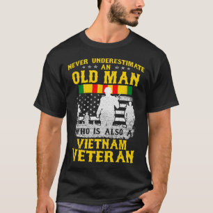 Camiseta Hombres Papá Abuelo Vietnam Veteranos Camisas Vint