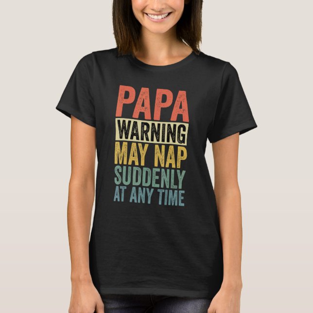 Camiseta Hombres Papa Aviso A Papá Noel Puede Nap De Repent (Anverso)