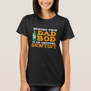Camiseta Hombres Papá Bod Shirt Divertido Padre Dentista Cu