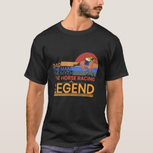 Camiseta Hombres papá Carreras de caballos Leyenda pista de