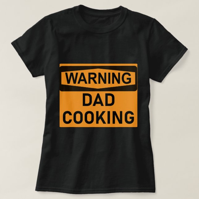 Camiseta Hombres Papá Cocinando Funny Advertencia Cocina de (Diseño del anverso)