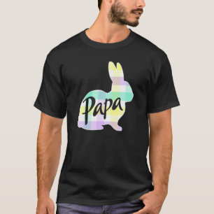 Camiseta Hombres Papá Conejo Pastel Pastel Papel Abuelo Ea