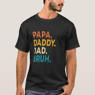 Camiseta Hombres Papa Dad Dad Dad Bruh Graciosa Hija D