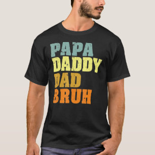 Camiseta Hombres Papa Daddy Dad Bruh Que ama a los niños F