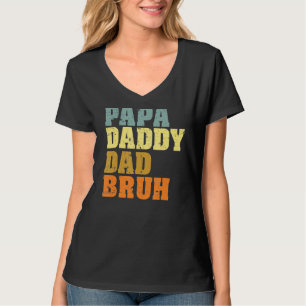 Camiseta Hombres Papa Daddy Dad Bruh Que ama a los niños F