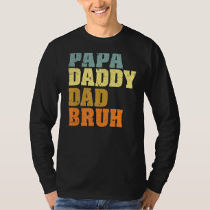 Camiseta Hombres Papa Daddy Dad Bruh Que ama a los niños F
