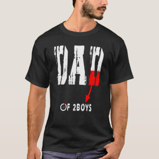 Camiseta Hombres Papá De 2 Niños Padre O Abuelo De 2 Niños