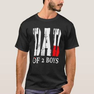 Camiseta Hombres Papá De 2 Niños Padre O Abuelo De 2 Niños