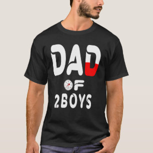 Camiseta Hombres Papá De 2 Niños Padre O Abuelo De 2 Niños 