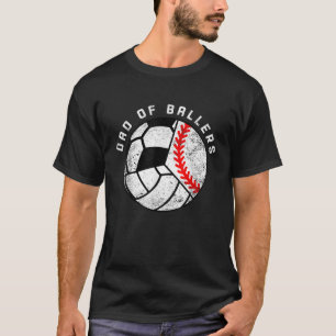 Camiseta Hombres Papá De Ballers Funny Voleibol