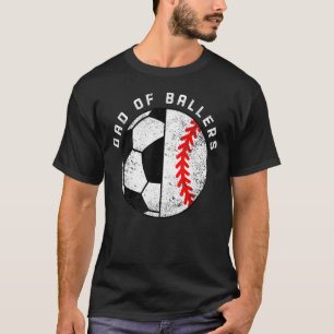 Camiseta Hombres Papá De Ballers Fútbol Béisbol