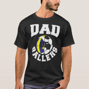 Camiseta Hombres Papá De Ballers Padres Bola De Día Papa Vo