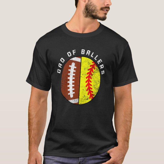 Camiseta Hombres Papá De Baloncestistas (Anverso)