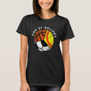 Camiseta Hombres Papá De Baloncestistas Baloncesto De Softb