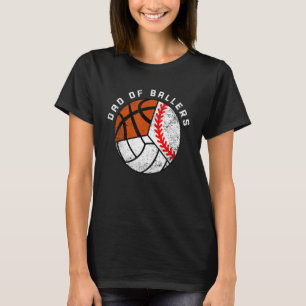 Camiseta Hombres Papá De Baloncestistas Voleibol De Béisbol