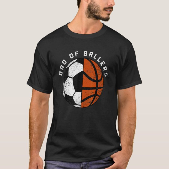 Camiseta Hombres Papá De Baloncesto (Anverso)