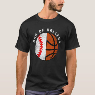 Camiseta Hombres Papá De Baloncesto Béisbol