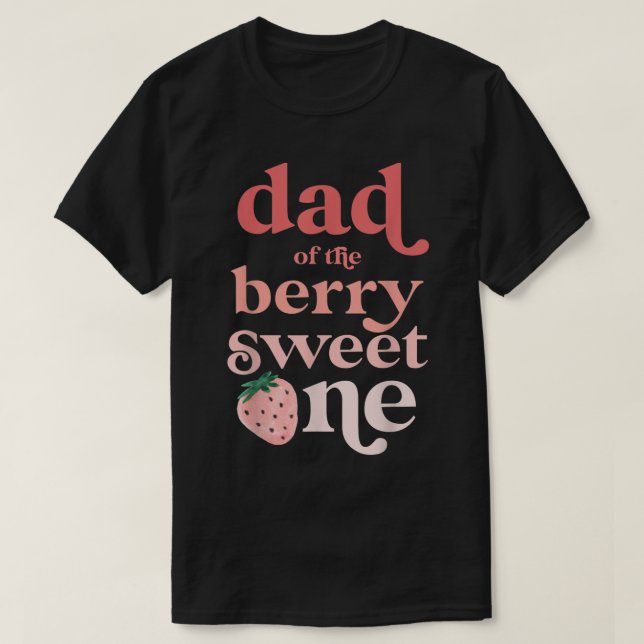 Camiseta Hombres papá de Berry Sweet One Strawberry First B (Diseño del anverso)