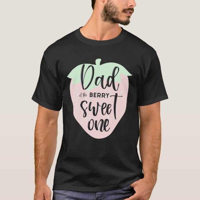 Camiseta Hombres papá de Berry Sweet One Strawberry First B (Anverso)