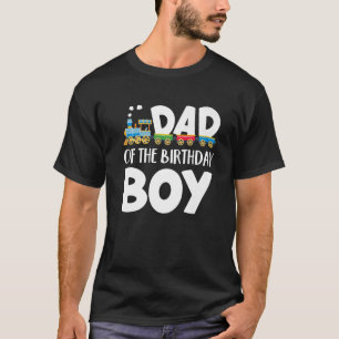 Camiseta Hombres Papá De Birthday Boy Railroad Train