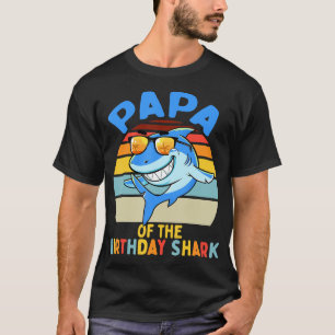 Camiseta Hombres papá de familia de cumpleaños de tiburones