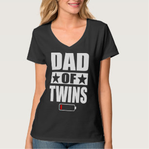 Camiseta Hombres Papá de gemelos Hija Hijos Día del Padre